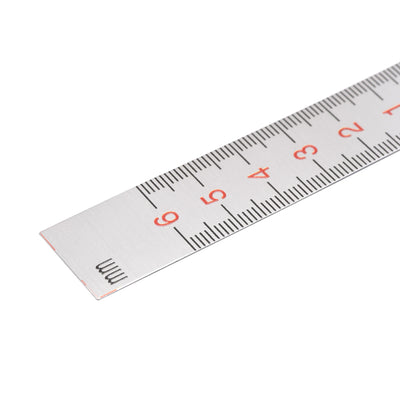 Harfington Uxcell Center Finding Ruler 60mm-0-60mm Table Sticky Adhesive Tape Measure, Aluminum Track Ruler with Holes, (from the middle).