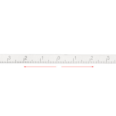 Harfington Uxcell Center Finding Ruler 65mm-0-65mm Table Sticky Adhesive Tape Measure, Aluminum Track Ruler with Holes, (from the middle).