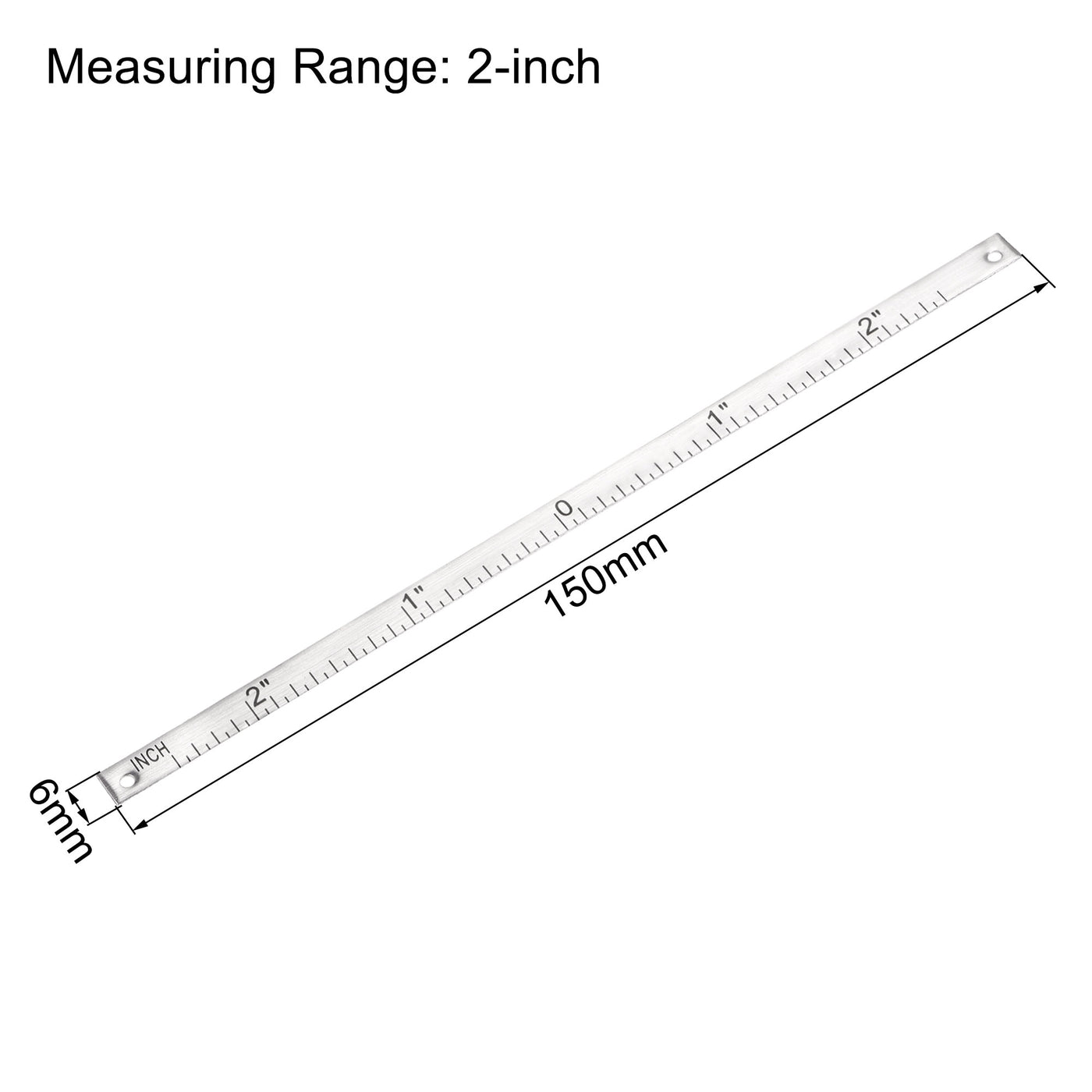 uxcell Uxcell Center Finding Ruler 2-inch Table Sticky Adhesive Tape Measure, Aluminum Track Ruler with Holes, (from the middle).