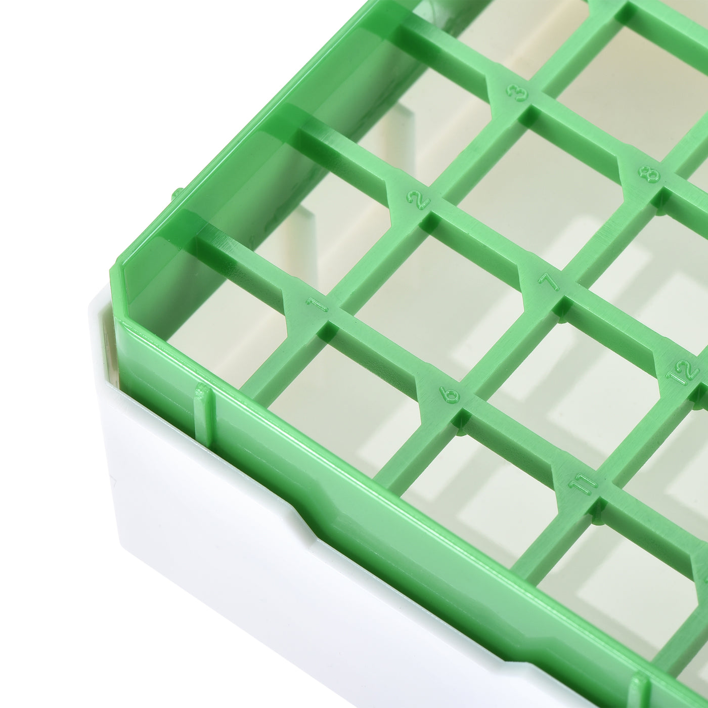 uxcell Uxcell Freezer Tube Box 25 Places Polypropylene Holder Rack for 1.8/2ml Microcentrifuge Tubes, Green 4Pcs