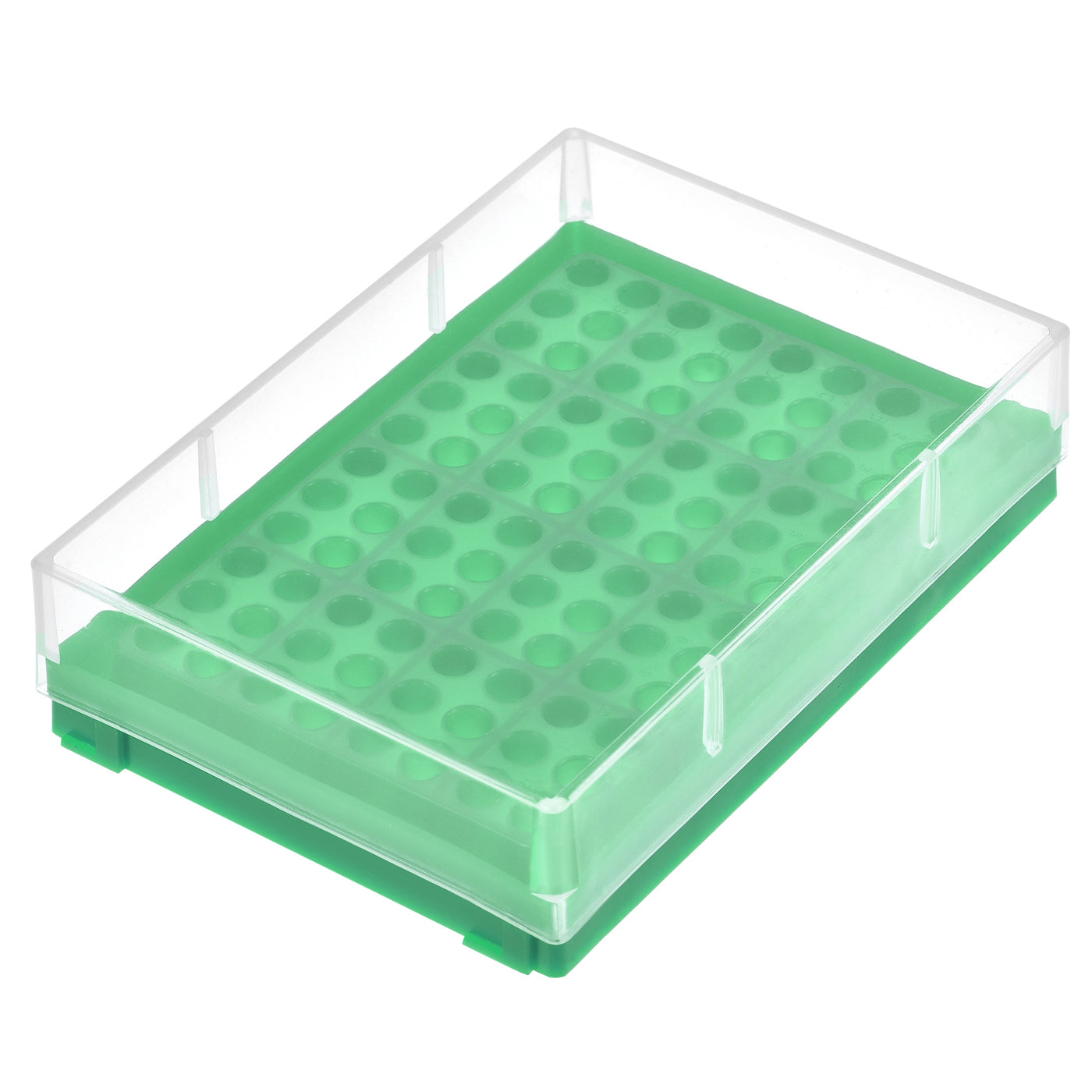 uxcell Uxcell Centrifuge Tube Freezer Storage Box 96-Well PP Holder Green for 0.2ml Tubes