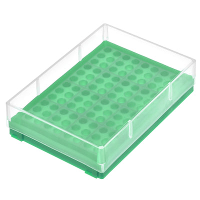 uxcell Uxcell Centrifuge Tube Freezer Storage Box 96-Well PP Holder Green for 0.2ml Tubes