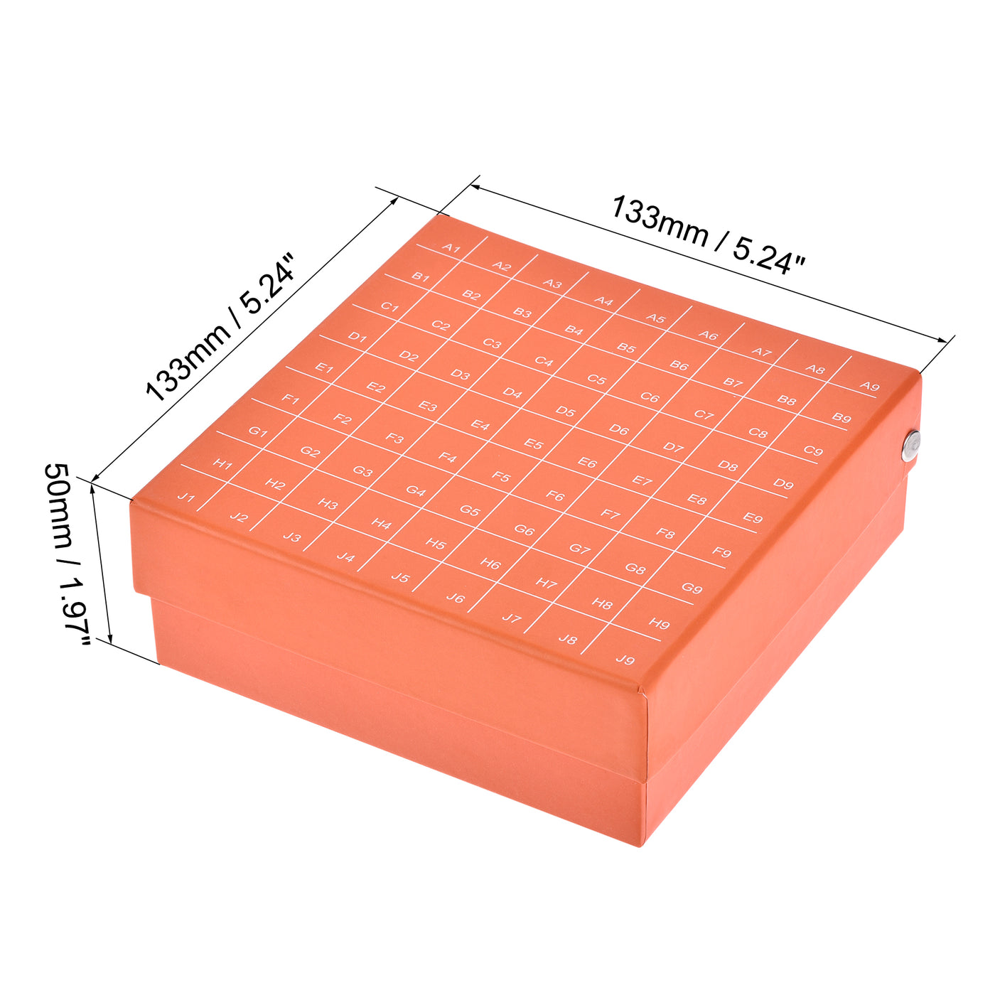 uxcell Uxcell Centrifuge Tube Holder 81-Well Waterproof Cardboard Orange for 1.8/2ml Tubes