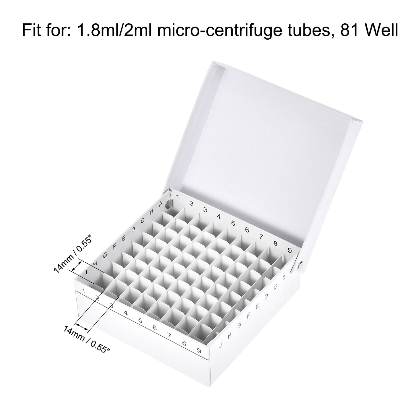 uxcell Uxcell Centrifuge Tube Holder 81-Well Waterproof Cardboard White for 1.8/2ml Tubes