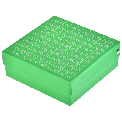 Harfington Uxcell Centrifuge Tube Green 100-Well Waterproof Cardboard Holder for 1.5/1.8/2ml Tubes