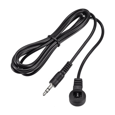 Harfington Uxcell IR Infrared Receiver Extender Cable 3.5mm Jack 4.9FT Long 26FT Receiving Distance Black Flat Head