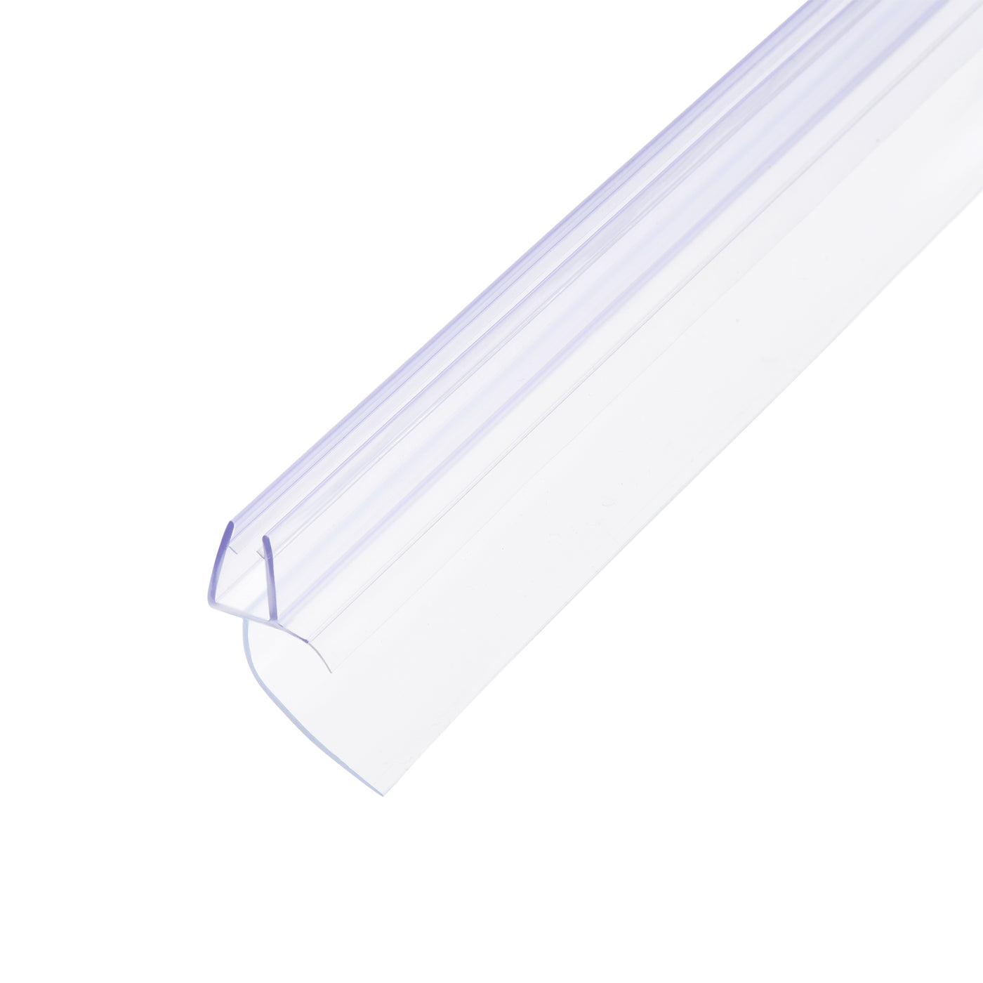uxcell Uxcell Frameless Glass Shower Door Sweep, 27.56" Long, with 1"(25mm) Drip Rail - 1/4"(6mm) Glass, H-Type Door Bottom Side Seal Strip