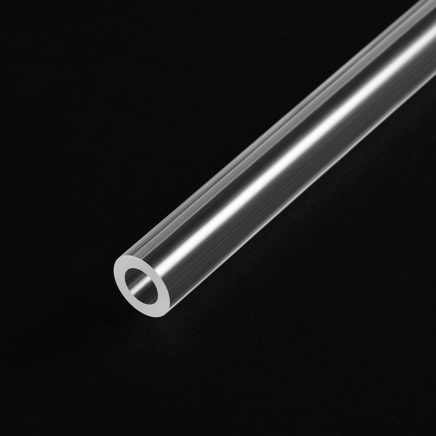 uxcell Uxcell 2pcs Clear Rigid Acrylic Pipe 5mm ID x 8mm OD x 610mm, 1.5mm Wall Round Tube