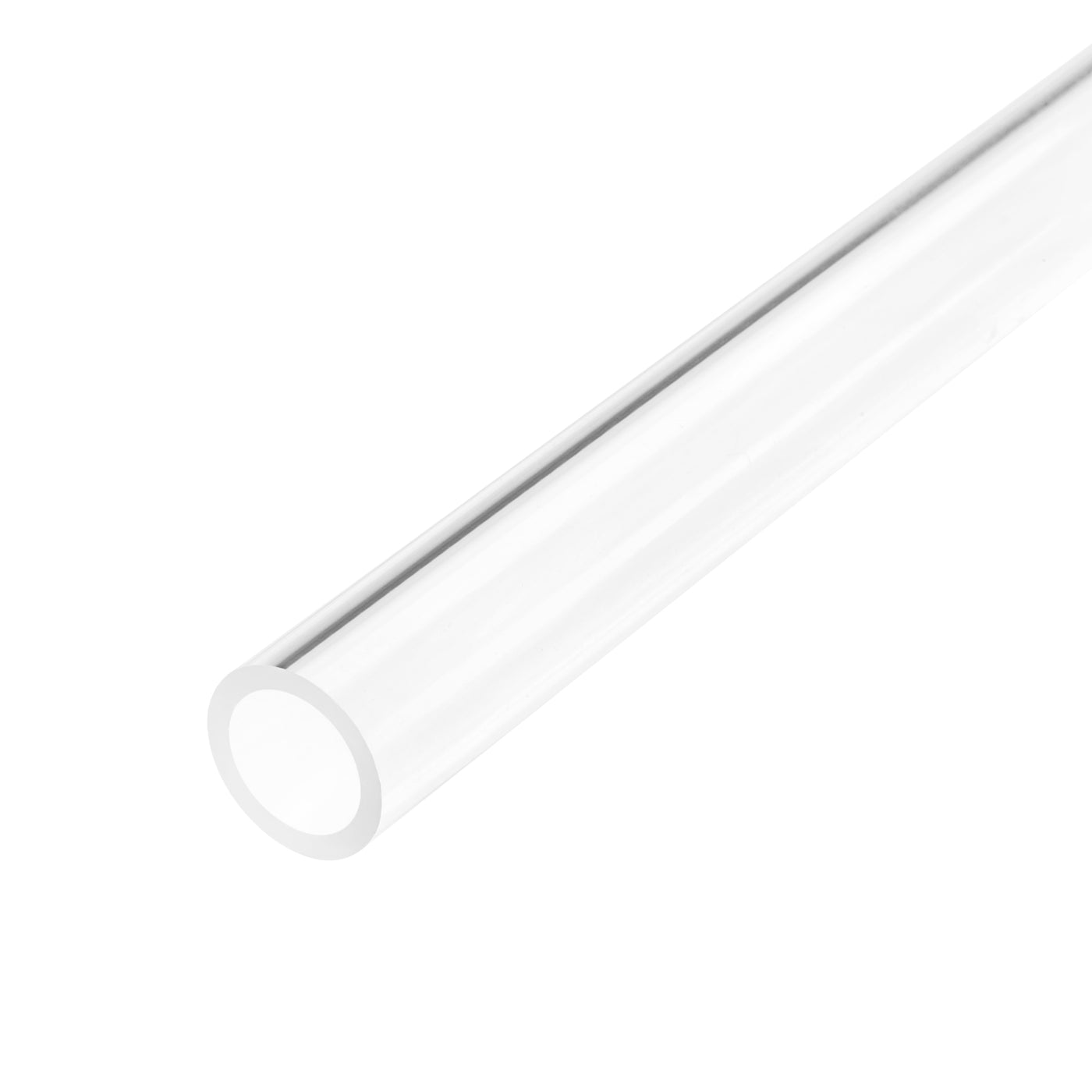 uxcell Uxcell Clear Rigid Acrylic Pipe 11mm ID x 15mm OD x 610mm, 2mm Wall Round Tube