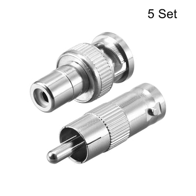Harfington Uxcell BNC RCA Jack Adapter Connector for CCTV Camera, BNC Male to RCA Female 5pcs & BNC Female to RCA Male 5pcs