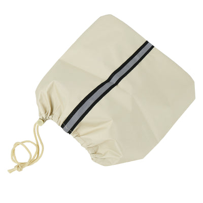 Harfington Pair Beige Small Rear Side View Mirror Cover Bag with Reflective Strip for Car Vehicle