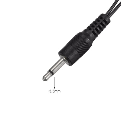 Harfington Uxcell IR Infrared Emitter Extension Cable 3.3ft Long 45 Degree Emission Angle 3.5mm Jack 4 Black Head