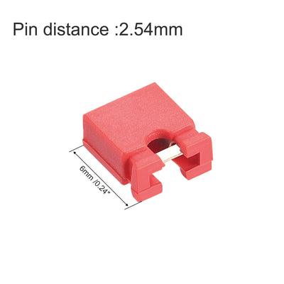 Harfington Uxcell 30pcs 2.54mm Pin Header Jumper Cap Short Circuit Connection Cap Red