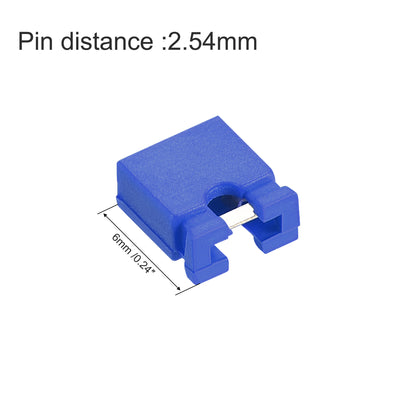 Harfington Uxcell 30pcs 2.54mm Pin Header Jumper Cap Short Circuit Connection Cap Blue