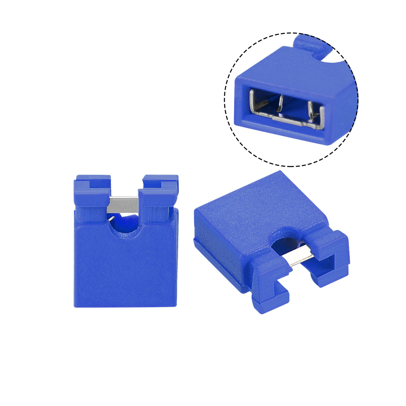 uxcell Uxcell 30pcs 2.54mm Pin Header Jumper Cap Short Circuit Connection Cap Blue