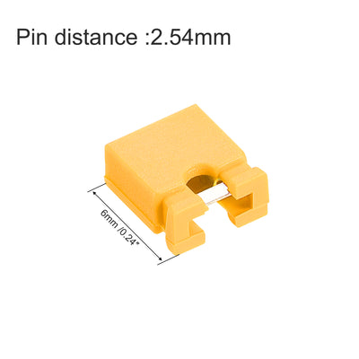 Harfington Uxcell 30pcs 2.54mm Pin Header Jumper Cap Short Circuit Connection Cap Yellow