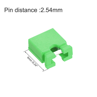 Harfington Uxcell 30pcs 2.54mm Pin Header Jumper Cap Short Circuit Connection Cap Green