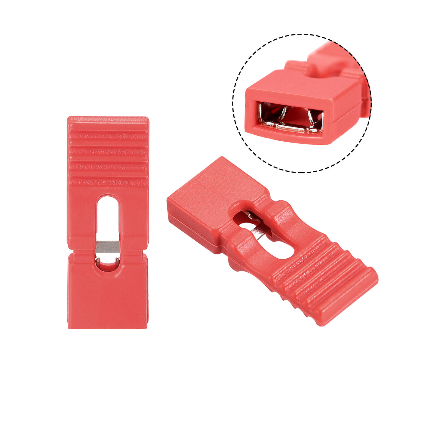 uxcell Uxcell 50pcs 2.54mm Jumper Cap Lengthened Short Circuit Connection Cap Red