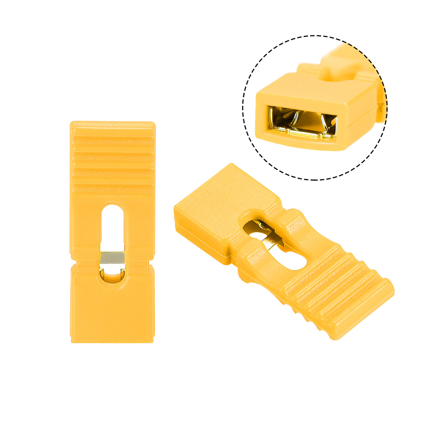 uxcell Uxcell 50pcs 2.54mm Jumper Cap Lengthened Short Circuit Connection Cap Yellow