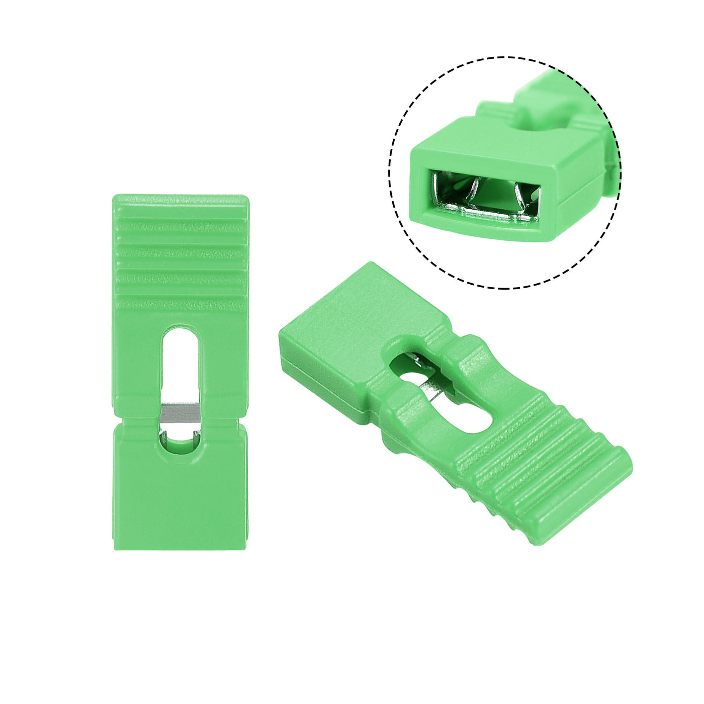 uxcell Uxcell 100pcs 2.54mm Jumper Cap Lengthened Short Circuit Connection Cap Green