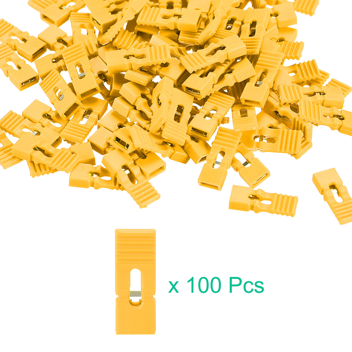 uxcell Uxcell 100pcs 2.54mm Jumper Cap Lengthened Short Circuit Connection Cap Yellow