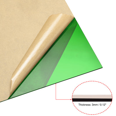 Harfington Uxcell 2pcs Dark Green Clear Cast Acrylic Sheet,12" x 12",3mm Thick,Plastic Board