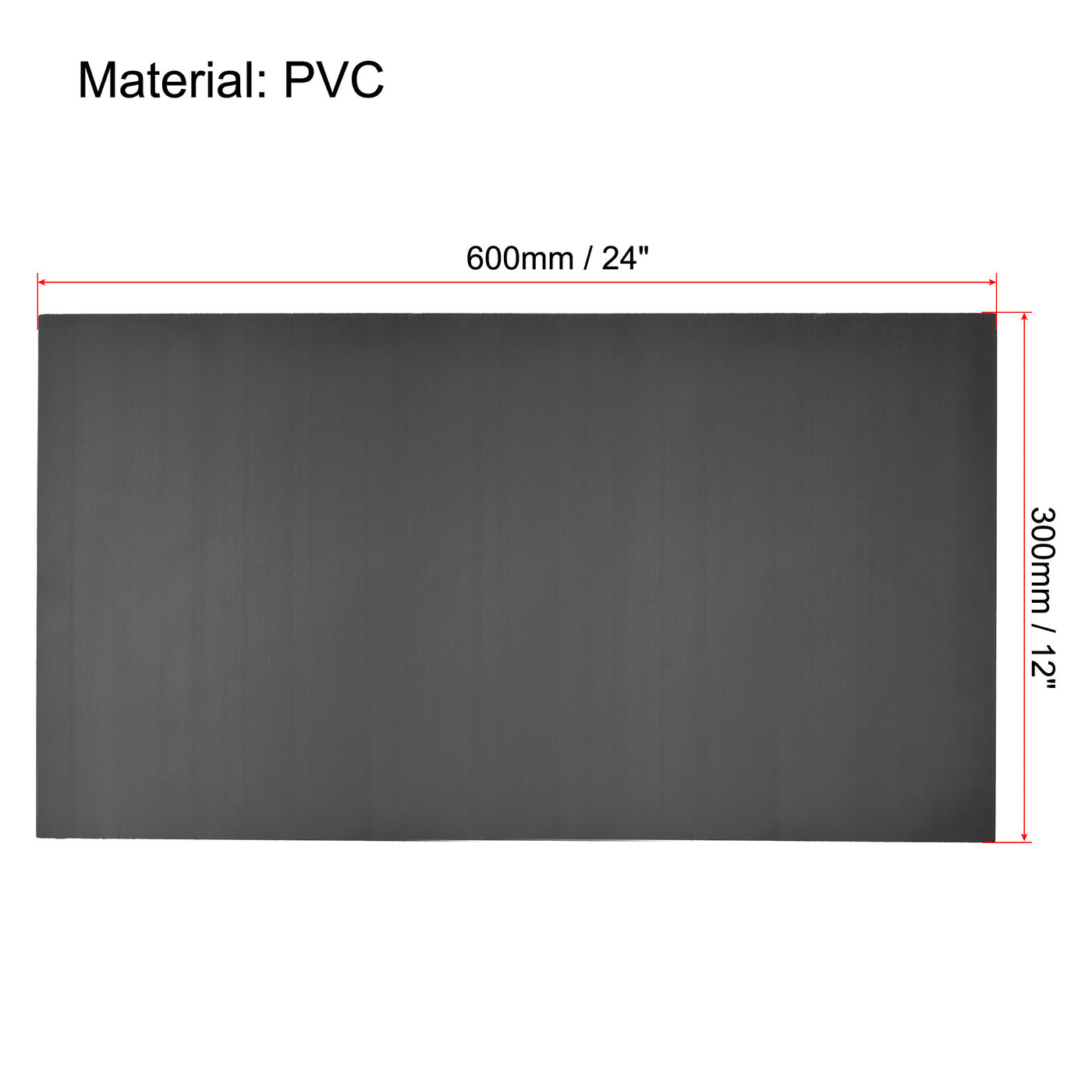 uxcell Uxcell PVC Foam Board Sheet,2.7mm x 300mm x 600mm,Black,Double Sided,Expanded PVC Sheet