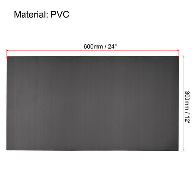Harfington Uxcell PVC Foam Board Sheet,2.7mm x 300mm x 600mm,Black,Double Sided,Expanded PVC Sheet