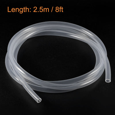 Harfington Uxcell Clear Silicone Tubing, 5/16"(8mm) ID 7/16"(11mm) OD 1/16" Wall 8ft, Flexible Silicone Tube for Air Water Pipe Pump Transfer