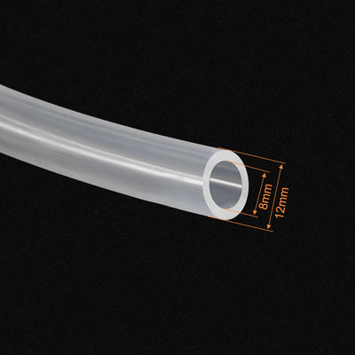 Harfington Uxcell Clear Silicone Tubing, 5/16"(8mm) ID 1/2"(12mm) OD 8ft, Flexible Silicone Tube for Air Water Pipe Pump Transfer