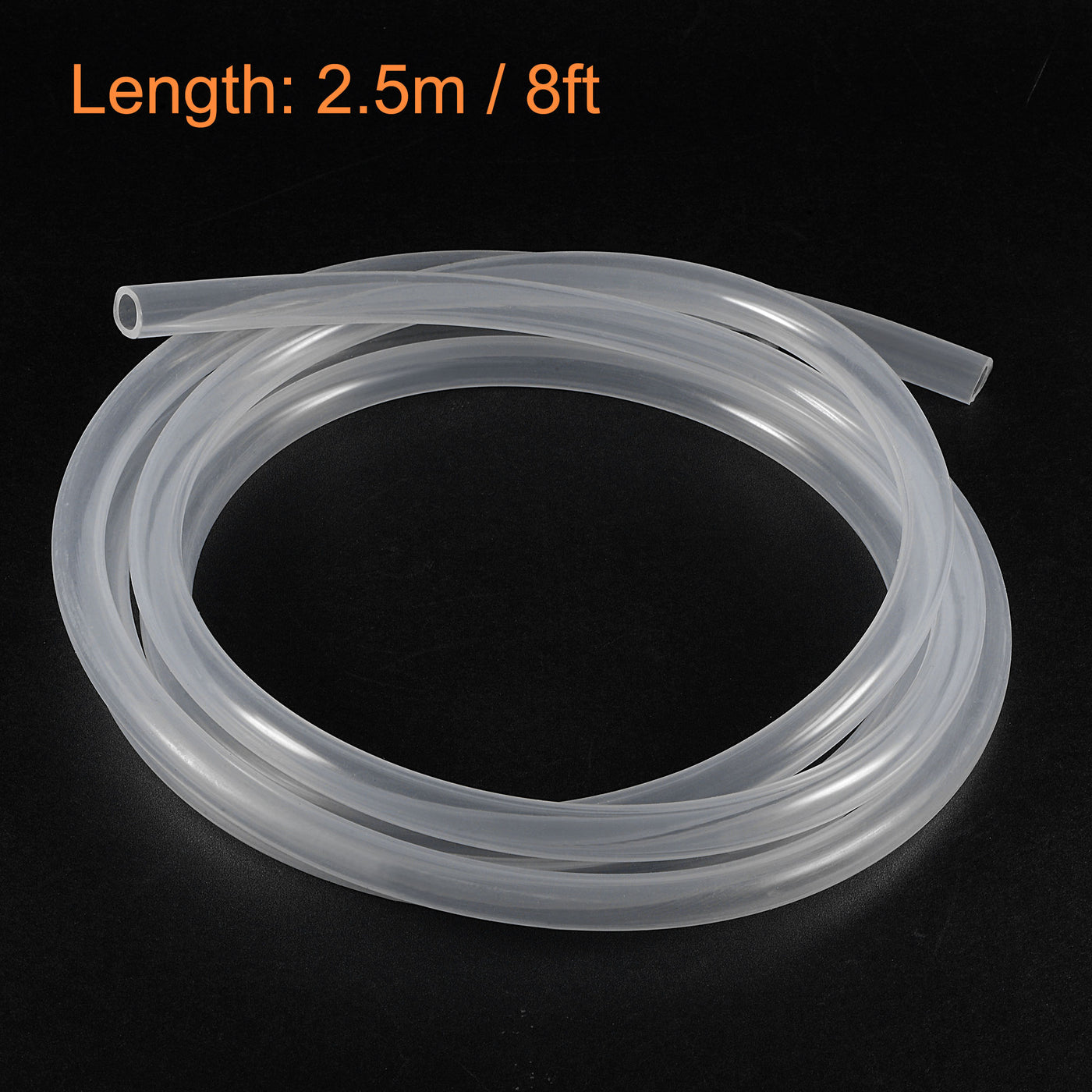 uxcell Uxcell Clear Silicone Tubing, 5/16"(8mm) ID 1/2"(12mm) OD 8ft, Flexible Silicone Tube for Air Water Pipe Pump Transfer