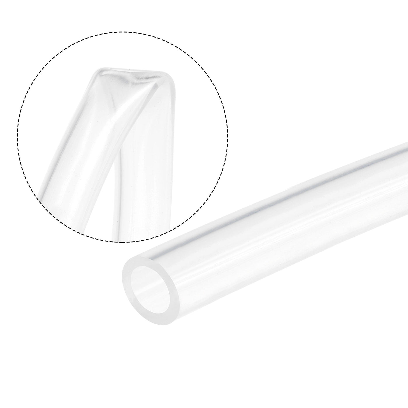 uxcell Uxcell Clear Silicone Tubing, 5/16"(8mm) ID 1/2"(12mm) OD 8ft, Flexible Silicone Tube for Air Water Pipe Pump Transfer