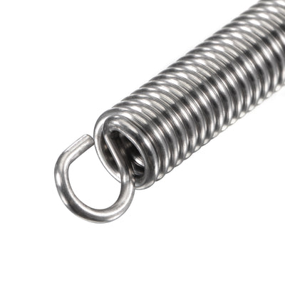Harfington Uxcell 1mmx6mmx50mm Extended Compression Spring,5.3Lbs Load Capacity,Silver,5pcs