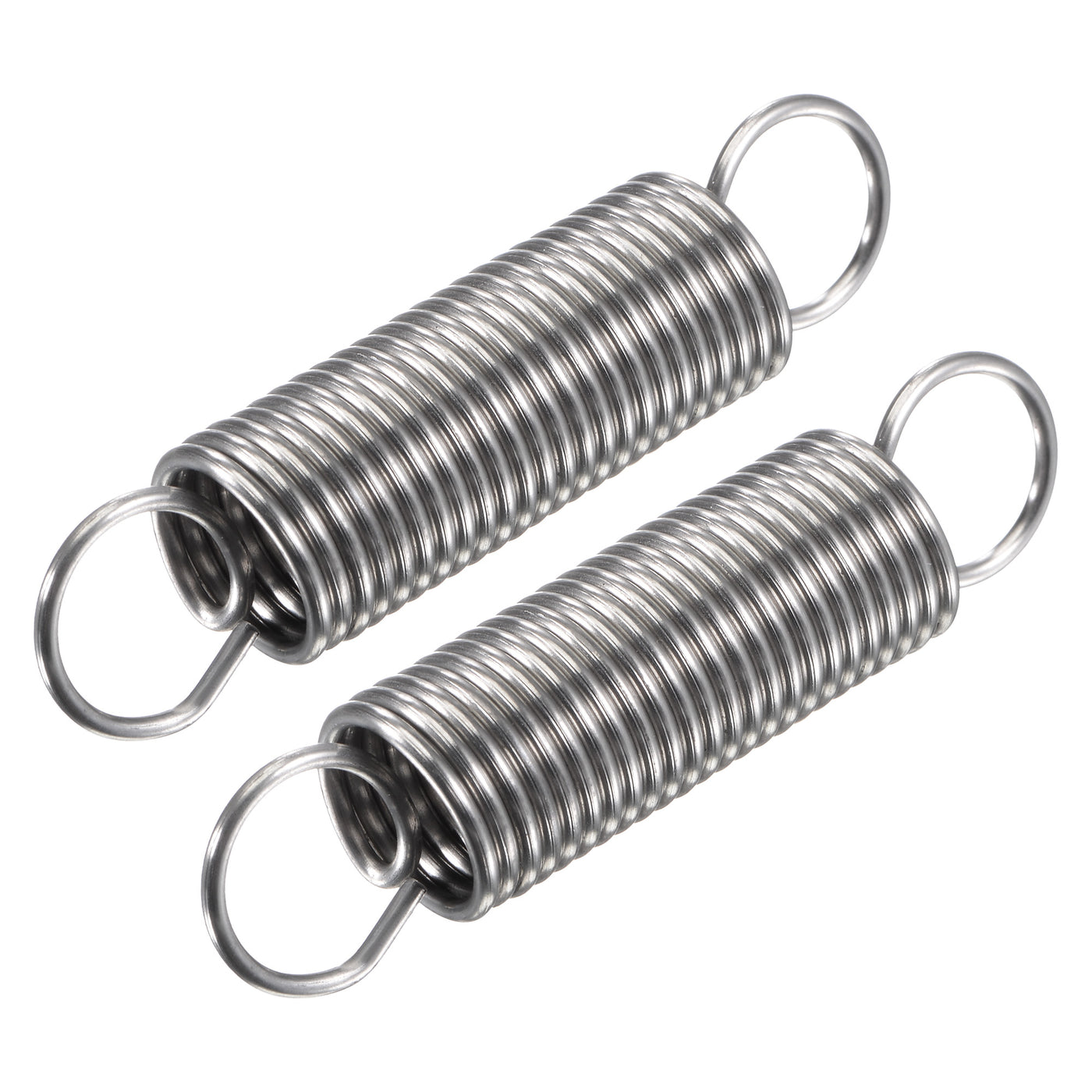 Uxcell Uxcell 1.5mmx15mmx80mm Extended Compression Spring,8.6Lbs Load Capacity,Silver,2pcs
