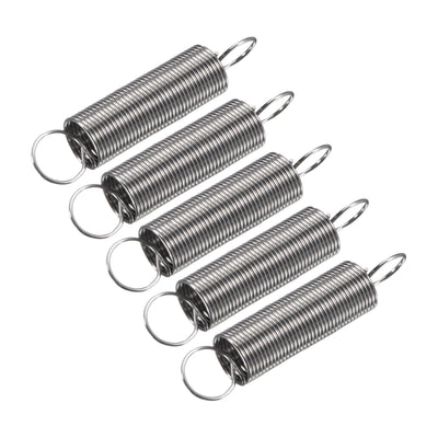 Harfington Uxcell 0.6mmx8mmx60mm Extended Compression Spring,2.3Lbs Load Capacity,Silver,5pcs