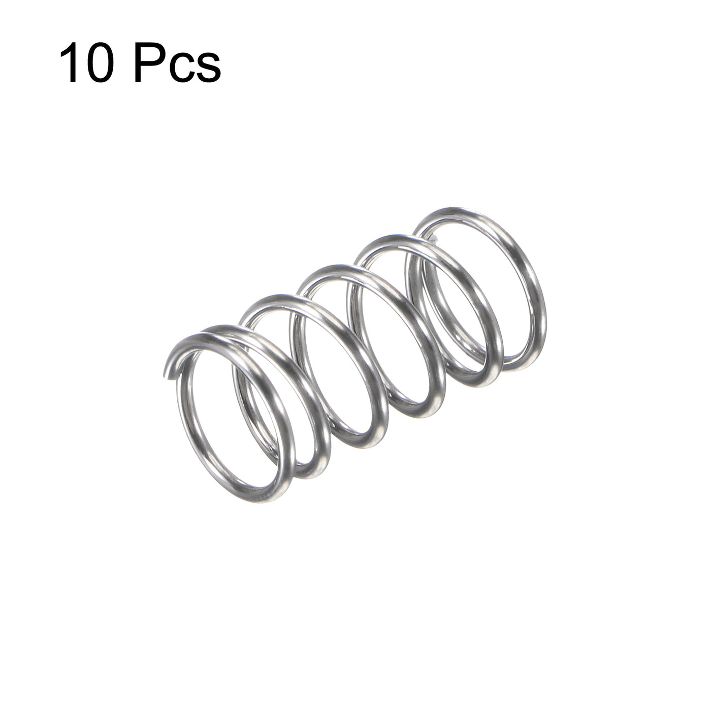uxcell Uxcell 8mmx0.8mmx15mm 304 Stainless Steel Compression Spring 11.8N Load Capacity 10pcs