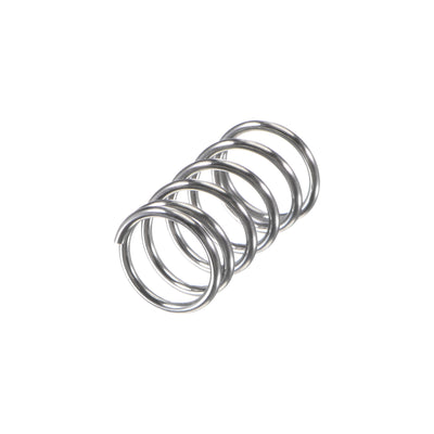 Harfington Uxcell 8mmx0.8mmx15mm 304 Stainless Steel Compression Spring 11.8N Load Capacity 10pcs