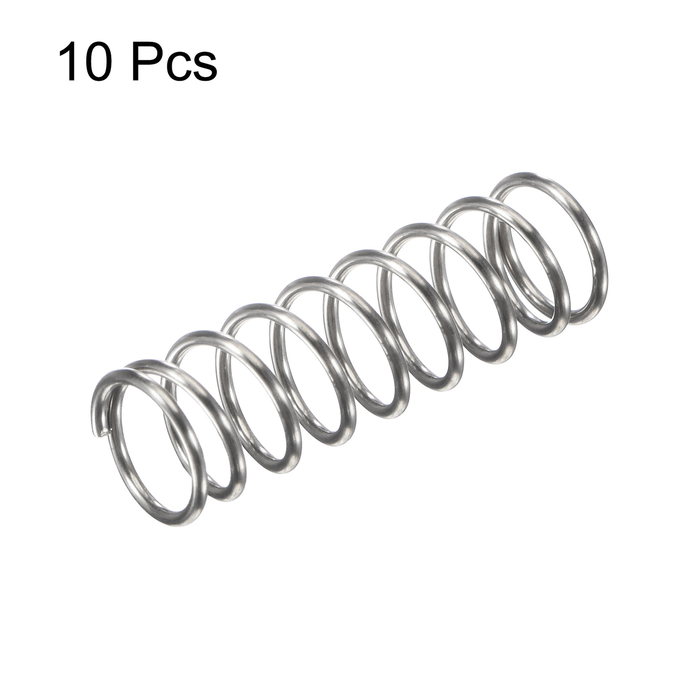 uxcell Uxcell 8mmx0.8mmx25mm 304 Stainless Steel Compression Spring 11.8N Load Capacity 10pcs