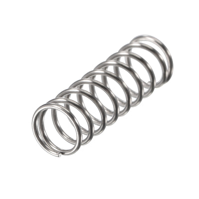 Harfington Uxcell 8mmx0.8mmx25mm 304 Stainless Steel Compression Spring 11.8N Load Capacity 10pcs