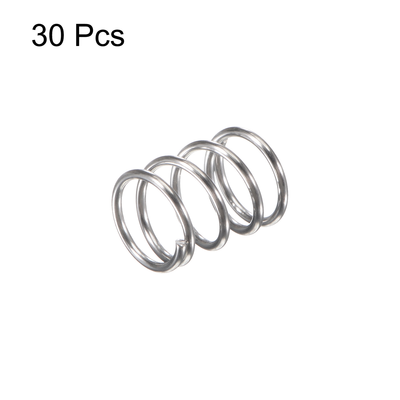uxcell Uxcell 8mmx0.8mmx10mm 304 Stainless Steel Compression Spring 11.8N Load Capacity 30pcs