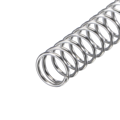 Harfington Uxcell 8mmx0.8mmx30mm 304 Stainless Steel Compression Spring 11.8N Load Capacity 30pcs