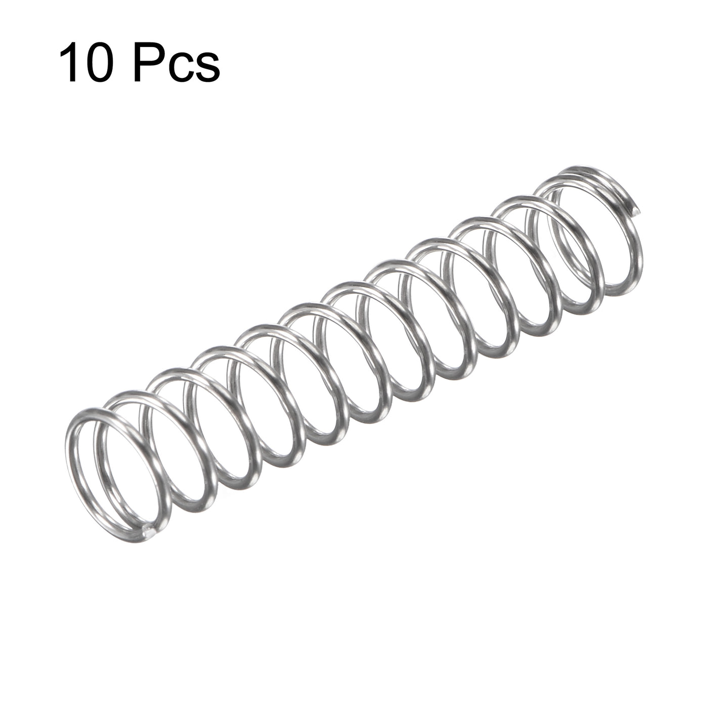 uxcell Uxcell 8mmx0.8mmx35mm 304 Stainless Steel Compression Spring 11.8N Load Capacity 10pcs