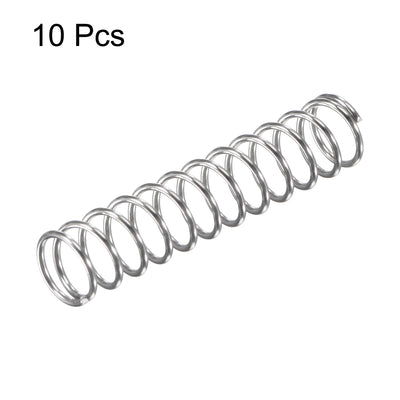 Harfington Uxcell 8mmx0.8mmx35mm 304 Stainless Steel Compression Spring 11.8N Load Capacity 10pcs