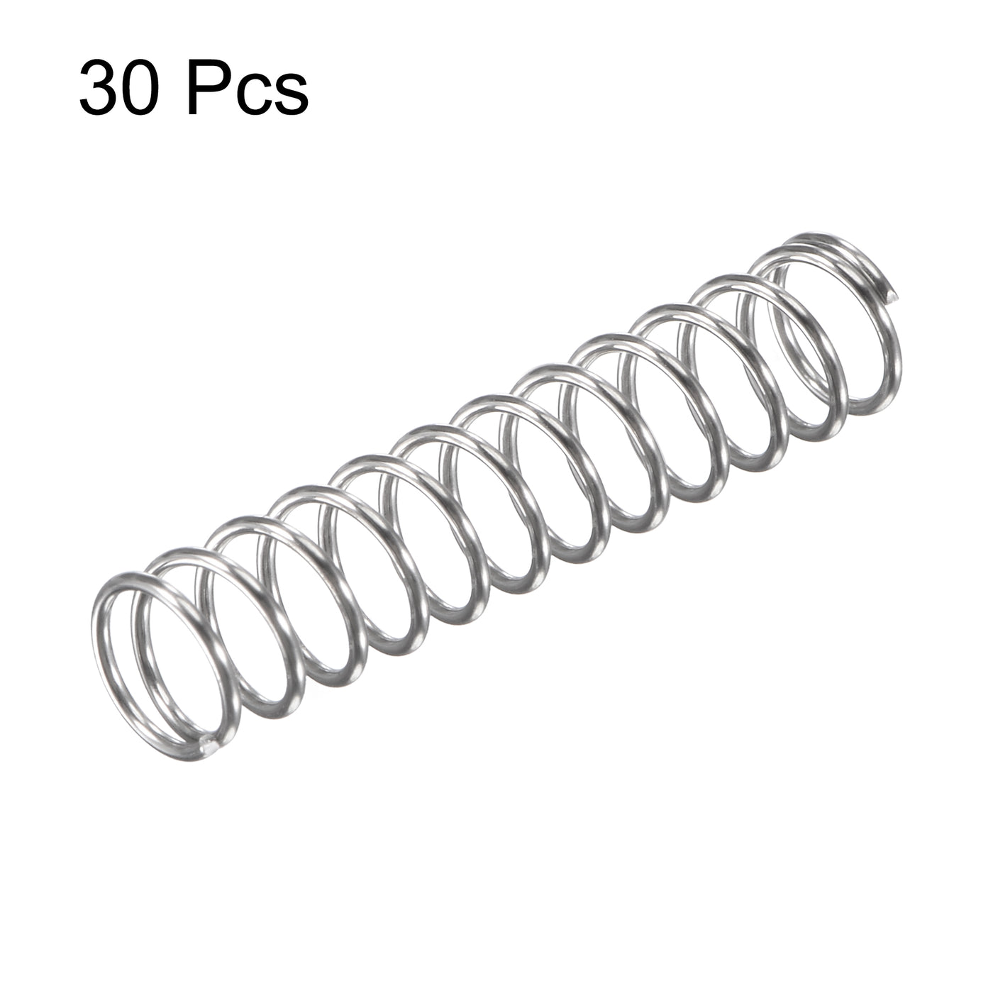 uxcell Uxcell 8mmx0.8mmx45mm 304 Stainless Steel Compression Spring 11.8N Load Capacity 30pcs