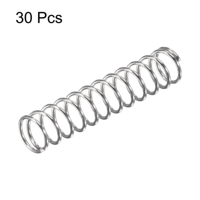 Harfington Uxcell 8mmx0.8mmx45mm 304 Stainless Steel Compression Spring 11.8N Load Capacity 30pcs
