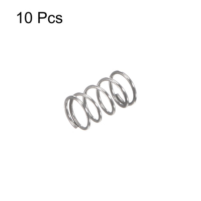 Harfington Uxcell 3mmx0.3mmx5mm 304 Stainless Steel Compression Spring 2N Load Capacity 10pcs