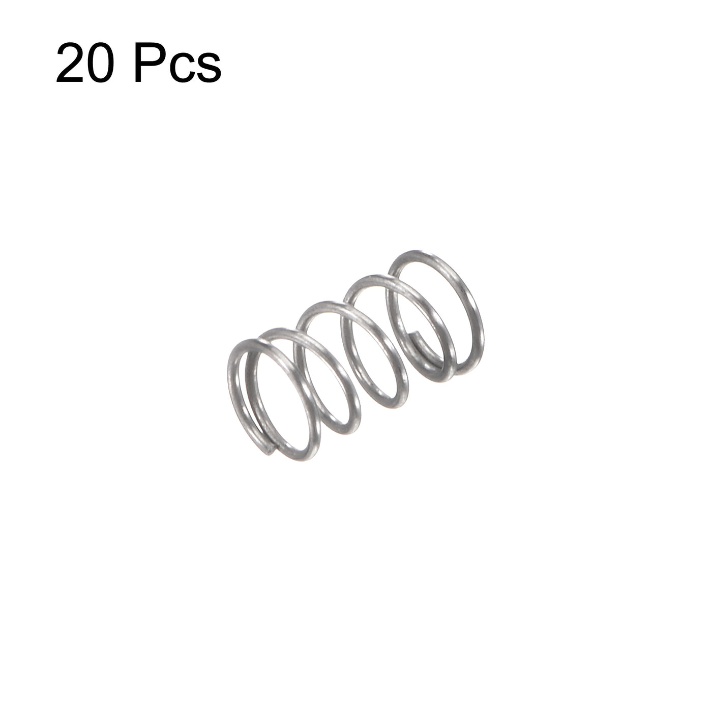 uxcell Uxcell 3mmx0.3mmx5mm 304 Stainless Steel Compression Spring 2N Load Capacity 20pcs