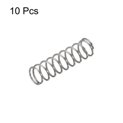 Harfington Uxcell 3mmx0.3mmx10mm 304 Stainless Steel Compression Spring 2N Load Capacity 10pcs
