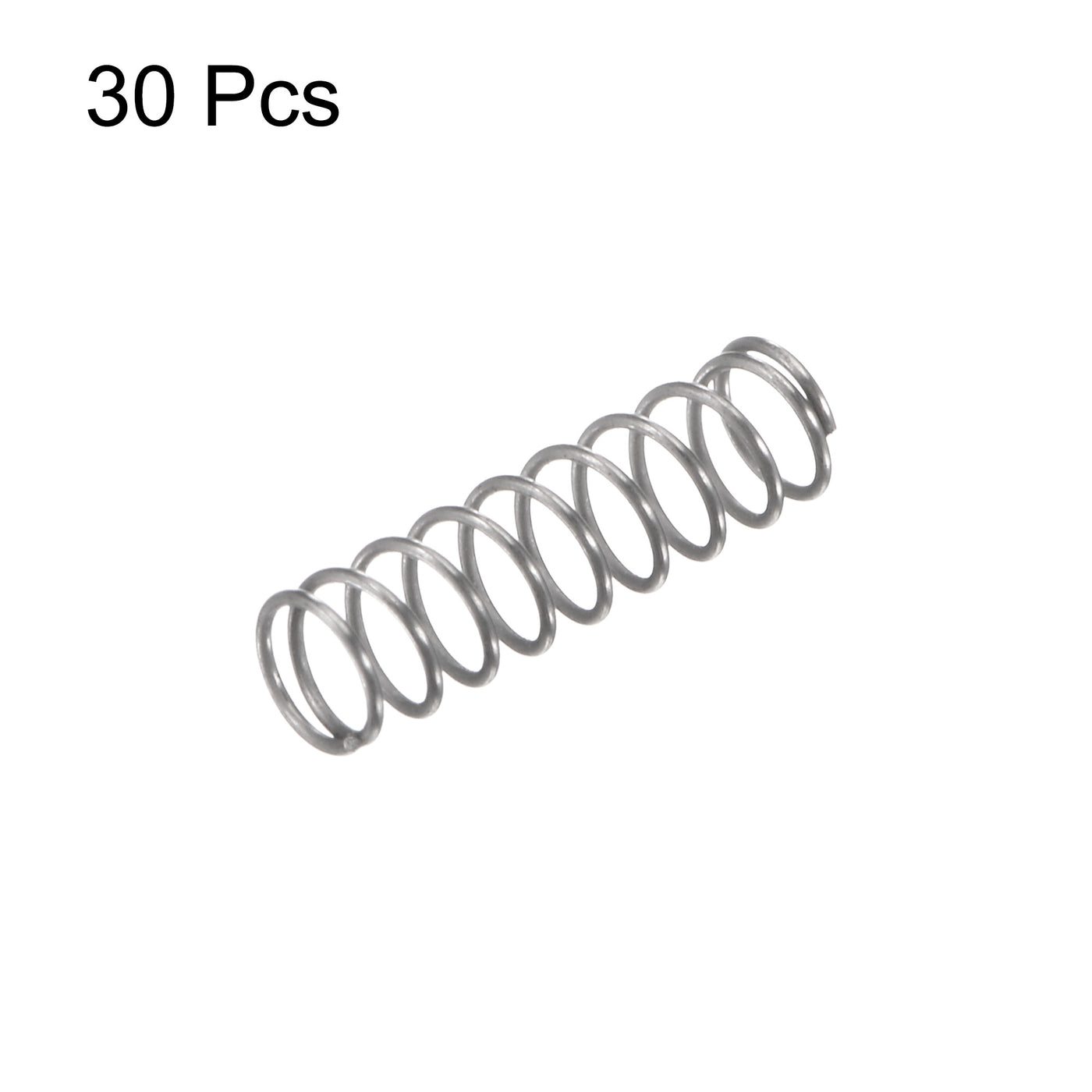 uxcell Uxcell 3mmx0.3mmx10mm 304 Stainless Steel Compression Spring 2N Load Capacity 30pcs