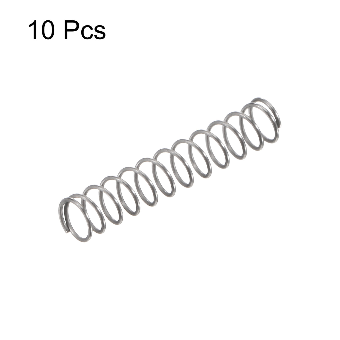 uxcell Uxcell 3mmx0.3mmx15mm 304 Stainless Steel Compression Spring 2N Load Capacity 10pcs